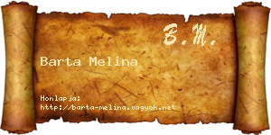 Barta Melina névjegykártya